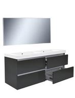 Vision meubelset (incl. spiegel) 120 cm hoogglans grijs, Nieuw, Ophalen of Verzenden