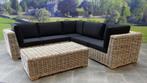 Nissah modulair hoek loungeset 6-delig naturel rotan, Tuin en Terras, Tuinsets en Loungesets, Ophalen of Verzenden, Nieuw