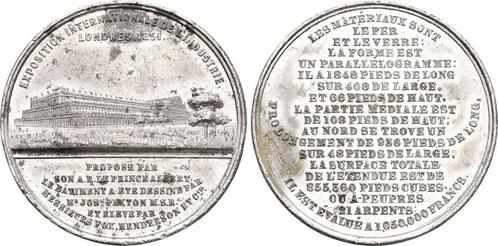 Zinnmedaille a d Weltaustellung 1851 Great Britain, Postzegels en Munten, Penningen en Medailles, Verzenden