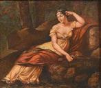 Duitse school (XIX) - Reclining Woman in a Forest