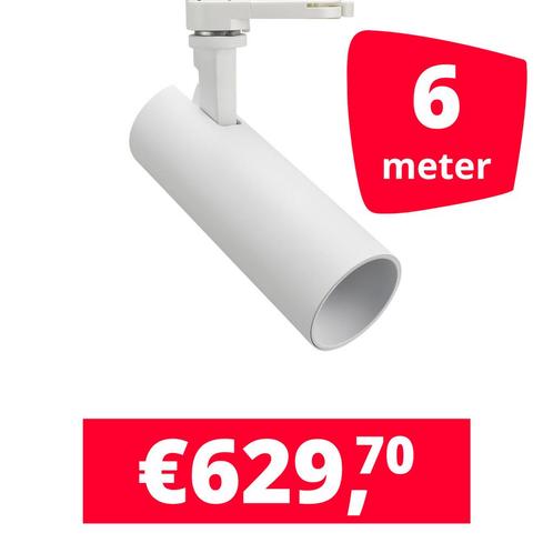 LED Railverlichting Meteora Wit 6 spots + 6M rails, Zakelijke goederen, Kantoor en Winkelinrichting | Winkel en Inventaris