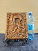 Icoon - Madonna met zegenend kind - Fluweel, Hout, Koper,