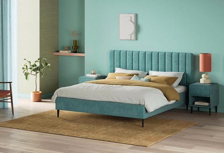 Gestoffeerd Bedframe Home 223 | Swiss Sense, Huis en Inrichting, Slaapkamer | Bedden, Nieuw, Verzenden