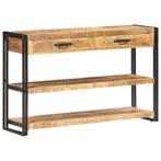 vidaXL Dressoir 120x30x75 cm massief ruw mangohout, Huis en Inrichting, Kasten | Dressoirs, 100 tot 150 cm, Verzenden, Nieuw, 25 tot 50 cm