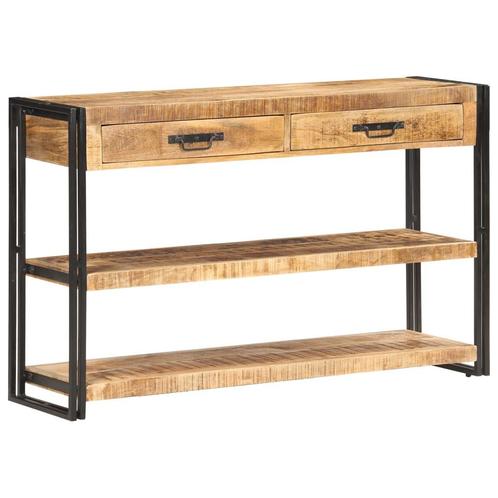 vidaXL Dressoir 120x30x75 cm massief ruw mangohout, Huis en Inrichting, Kasten | Dressoirs, 25 tot 50 cm, Nieuw, 100 tot 150 cm