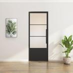 Stalen taatsdeur - 3 Vlaks met kickplate - Mat glas, Doe-het-zelf en Verbouw, Deuren en Horren, 80 tot 100 cm, Overige typen, Nieuw