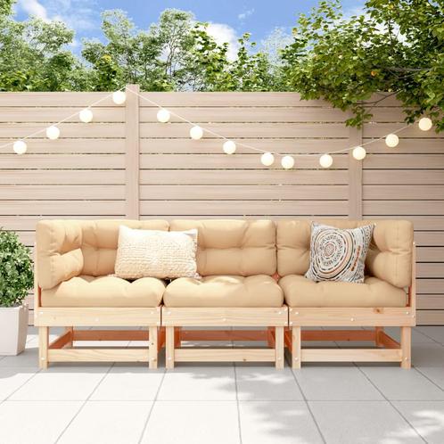vidaXL 3-delige Loungeset massief grenenhout, Tuin en Terras, Tuinsets en Loungesets, Loungeset, Nieuw, Verzenden