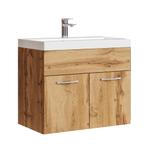 Badkamermeubel Montreal Set 01 60 x 35 cm Eiken Badmeubel, Verzenden, Nieuw, Wastafelkast