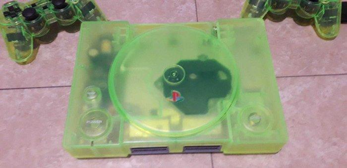 Sony - Playstation 1 (PS1) - Green transparent -, Spelcomputers en Games, Spelcomputers | Overige Accessoires