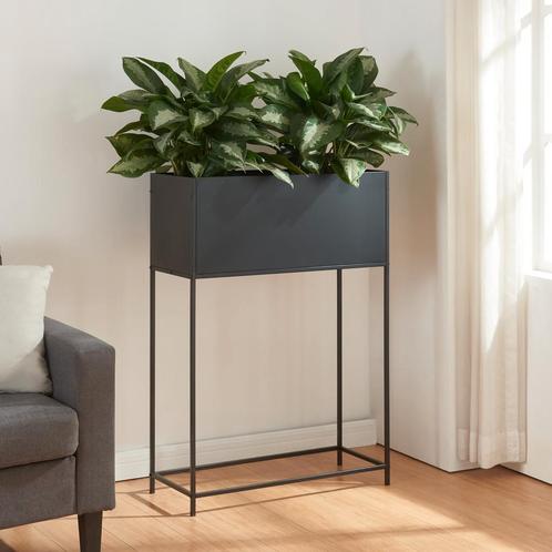 [en.casa] Plantenstandaard Porsgrunn 100x70x30 cm zwart, Tuin en Terras, Bloembakken en Plantenbakken, Nieuw, Verzenden