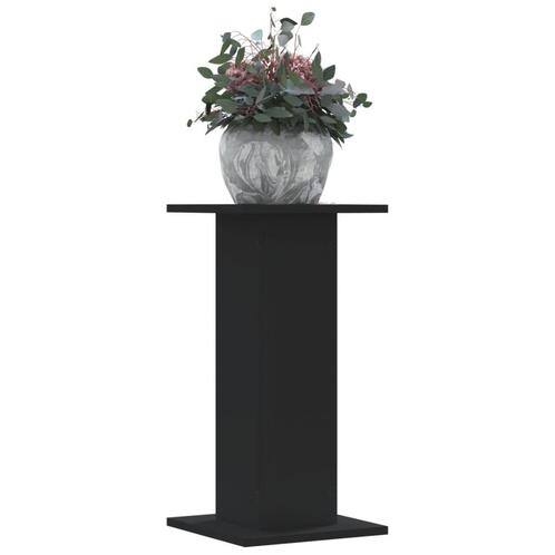 vidaXL Plantenstandaards 2 st 30x30x60 cm bewerkt hout zwart, Tuin en Terras, Overige Tuin en Terras, Nieuw, Verzenden