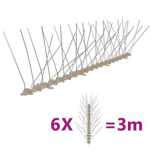 vidaXL Vogel- en duivenpinnen met 4 rijen 6 st 3 m kunststof, Dieren en Toebehoren, Overige Dieren-accessoires, Nieuw, Verzenden