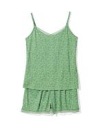 HEMA Damesshortama micro luipaard lichtgroen 1+1 gratis, Kleding | Dames, Ondergoed en Lingerie, Verzenden