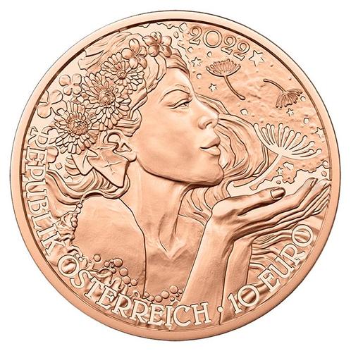 Oostenrijk 10 Euro Paardenbloem 2022 UNC, Postzegels en Munten, Munten | Europa | Euromunten, Verzenden