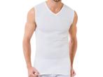 SQOTTON® A-shirt - V-hals - mouwloos - Wit, Verzenden