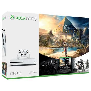 Xbox One S 1TB Pack-Assassins Creed Origins & Rainbow Six beschikbaar voor biedingen