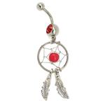 Fako Bijoux - Navelpiercing - Dreamcatcher - Rood, Verzenden, Nieuw