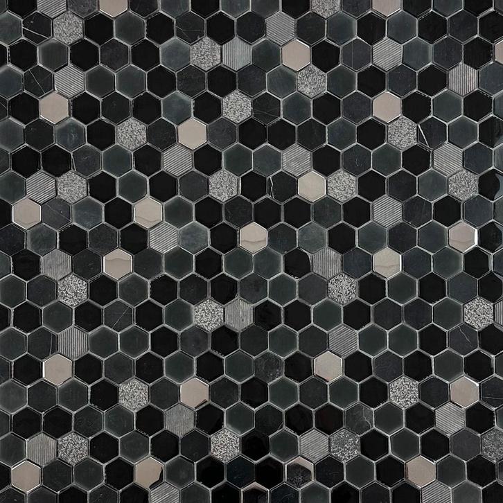 Mozaiek tegel zwart 30x30 cm, Doe-het-zelf en Verbouw, Tegels, Nieuw, 10 m² of meer, Ophalen of Verzenden