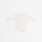 Kico Label - Merino wol - Overslag romper - Wit - 50/56, Kinderen en Baby's, Babykleding | Maat 56, Verzenden, Nieuw