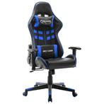 vidaXL Gamestoel kunstleer zwart en blauw, Verzenden, Nieuw, Blauw
