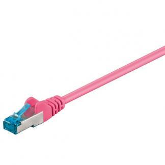 Netwerkkabel | Cat6a S/FTP | 0.5 meter (Roze), Computers en Software, Pc- en Netwerkkabels, Nieuw, Verzenden