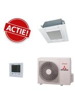 Mitsubishi plafond airco 3,5kw Cassette model 60x60 ACTIE!, Ophalen, Nieuw, 3 snelheden of meer, Afstandsbediening