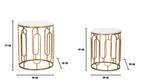 TAFEL TORY MARMER PAAR CM 46X55-39X48, Huis en Inrichting, Tafels | Sidetables, Ophalen of Verzenden, Nieuw