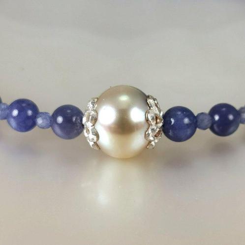 Armband Zilver Parel - Tanzaniet - SSP Gold RD Ø 9,7 mm, Sieraden, Tassen en Uiterlijk, Armbanden