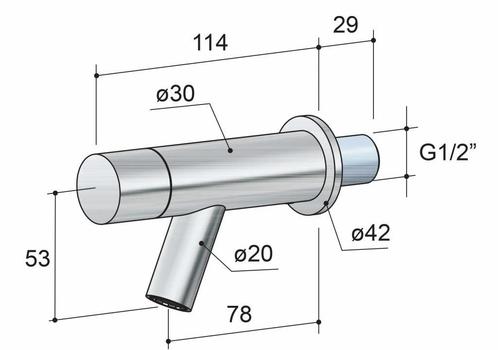 Dude Fonteinkraan Wandmodel Ew001, Doe-het-zelf en Verbouw, Sanitair, Ophalen of Verzenden