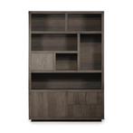 *WOONWINKEL* Eleonora Helsinki Vakkenkast Bruin Eiken 150 Cm, Verzenden, Nieuw