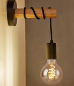 Retro Houten Wandlamp – Industriële E27 LED Muurlicht, Huis en Inrichting, Lampen | Wandlampen, Verzenden, Nieuw