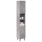 vidaXL Badkamerkast 30x30x179 cm spaanplaat betongrijs, Verzenden, Nieuw, 150 tot 200 cm