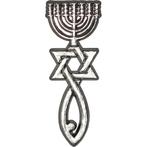 Reversspeld / broche met Messiaans Zegel in zilverkleur, Verzamelen, Speldjes, Pins en Buttons, Nieuw