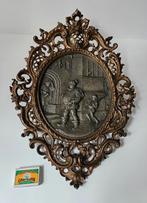 Adolf Schrödter – Falstaff und sein page - Wandbord - Brons, Antiek en Kunst