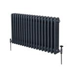 Traditionele 3 Kolom Radiator - 600 x 832mm - Antraciet, Doe-het-zelf en Verbouw, Verwarming en Radiatoren, Verzenden, Nieuw