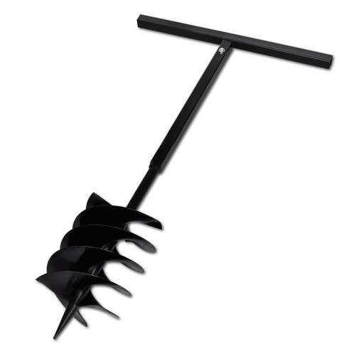 vidaXL Grondboor met handvat en schroefkop 200 mm (zwart), Tuin en Terras, Hand-tuingereedschap, Nieuw, Verzenden