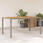 vidaXL Tuintafel met acaciahouten blad 150x90x75 cm poly, Tuin en Terras, Verzenden, Nieuw