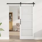 vidaXL Binnendeur met Glas Wit 83 x 202 cm Massief, Doe-het-zelf en Verbouw, Deuren en Horren, Verzenden, Nieuw