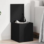 vidaXL Opbergbox 30x35x35 cm bewerkt hout zwart, Huis en Inrichting, Woonaccessoires | Kisten, Verzenden, Nieuw