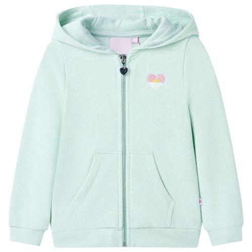 vidaXL Kindervest met capuchon en rits 116 gemengd lichtmint, Kinderen en Baby's, Kinderkleding | Overige, Nieuw, Verzenden