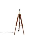 Vintage vloerlamp messing tripod - Cortin, Huis en Inrichting, Lampen | Vloerlampen, Nieuw, Overige materialen, Landelijk, 150 tot 200 cm