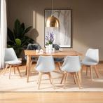 Eetkamerstoelen Frederikke - wit, Set van 6, Verzenden, Nieuw