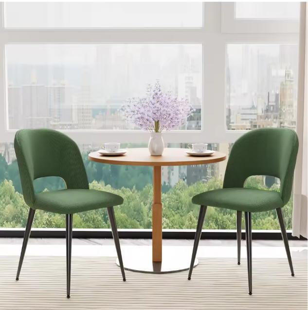 Set van 2 Corduroy Eetkamerstoelen – Comfortabel en Modern, Huis en Inrichting, Stoelen, Nieuw, Verzenden