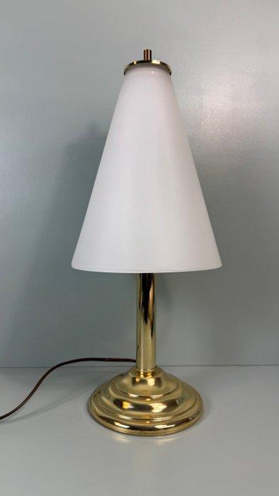 Lakro Amstelveen - Lamp - Elegante Messing Lamp met Opaline, Antiek en Kunst, Curiosa en Brocante