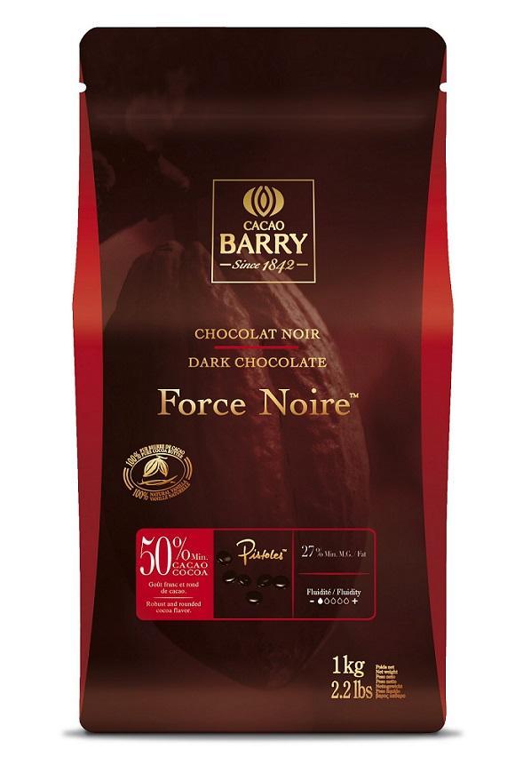 Callebaut Chocolade Callets Puur Force Noire (50%) 1kg, Hobby en Vrije tijd, Taarten en Cupcakes maken, Nieuw, Verzenden