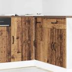 vidaXL Spoelbakonderkast Lucca bewerkt hout oud houtkleurig, Huis en Inrichting, Keuken | Keukenelementen, Verzenden, Nieuw, Bruin