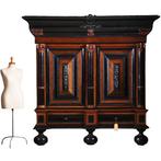 Reusachtige Hollandse kolomkast ca 1700 unieke kwaliteit met, Antiek en Kunst, Ophalen of Verzenden