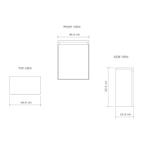 Fonteinmeubel BWS Meadow 40x50 cm Choco Eiken Incl. Topplaat, Ophalen of Verzenden, Nieuw