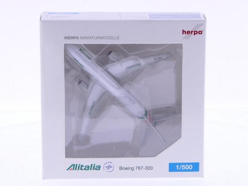 Schaal 1:500 Herpa 520911 Alitalia Boeing 767-300 Reg. EI..., Hobby en Vrije tijd, Modelbouw | Vliegtuigen en Helikopters, Gebruikt