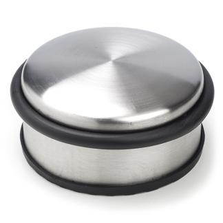 Deurstopper | Perel | 4 cm x Ø 10 cm (RVS, Rubber), Huis en Inrichting, Woonaccessoires | Deurstoppers, Nieuw, Verzenden